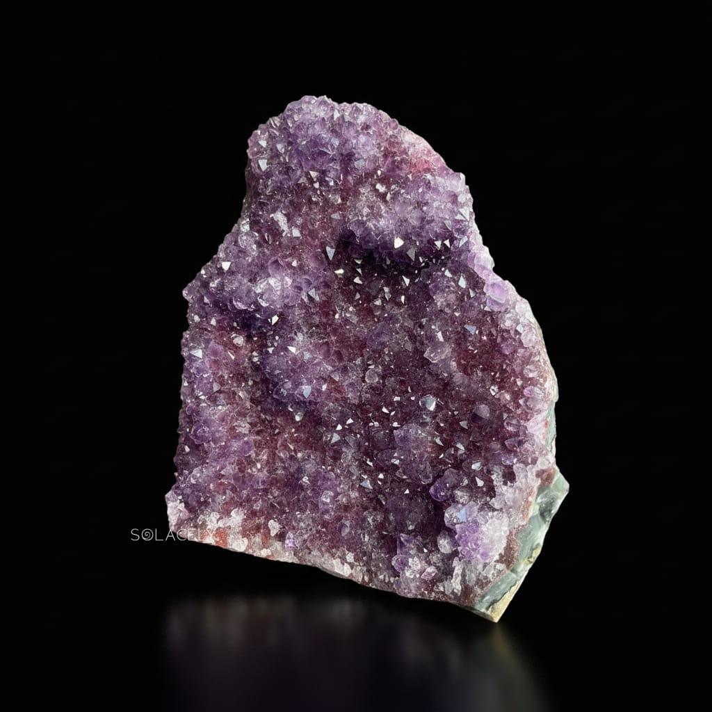 Brazilian amethyst geode crystal display piece