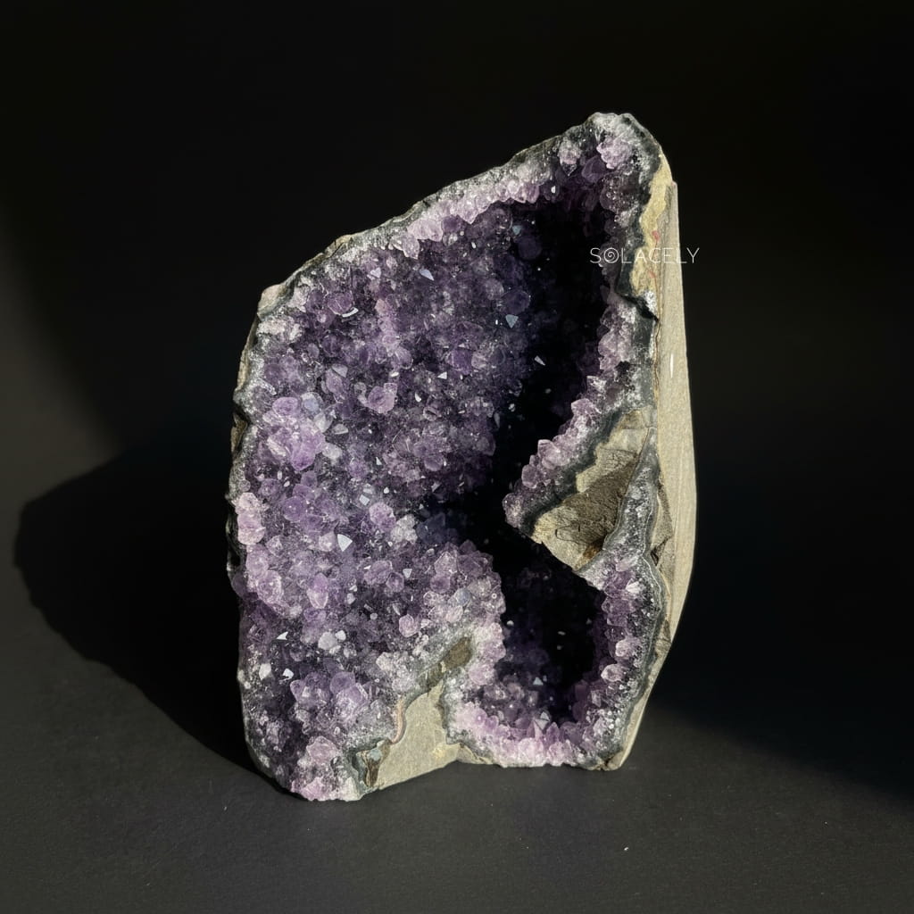 Brazilian amethyst geode decorative energy stone