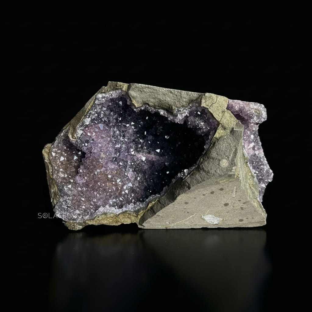 Brazilian amethyst geode natural crystal formation