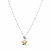 Sterling Silver Butterfly Charm Necklace