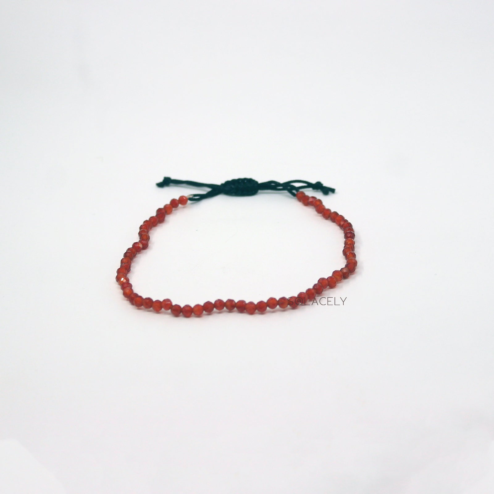 carnelian thread anklet