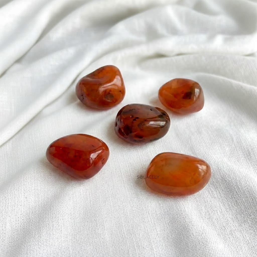 Carnelian tumble stone crystal