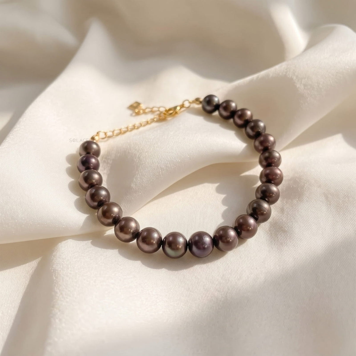 Chocolate pearl beaded bracelet