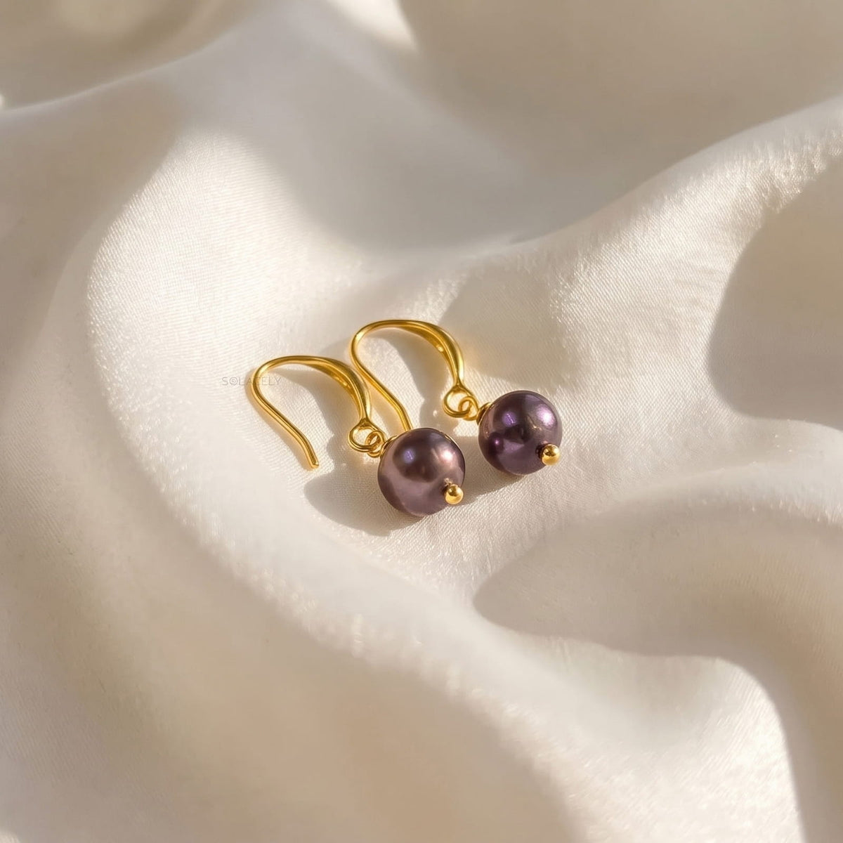 Chocolate pearl drop earrings