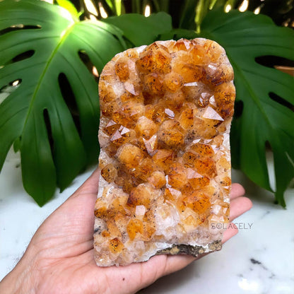 Citrine Geode Home Decor