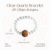 Clear Quartz Bracelet with 5 Mukhi Rudraksha