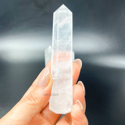 Clear quartz energy healing tower
