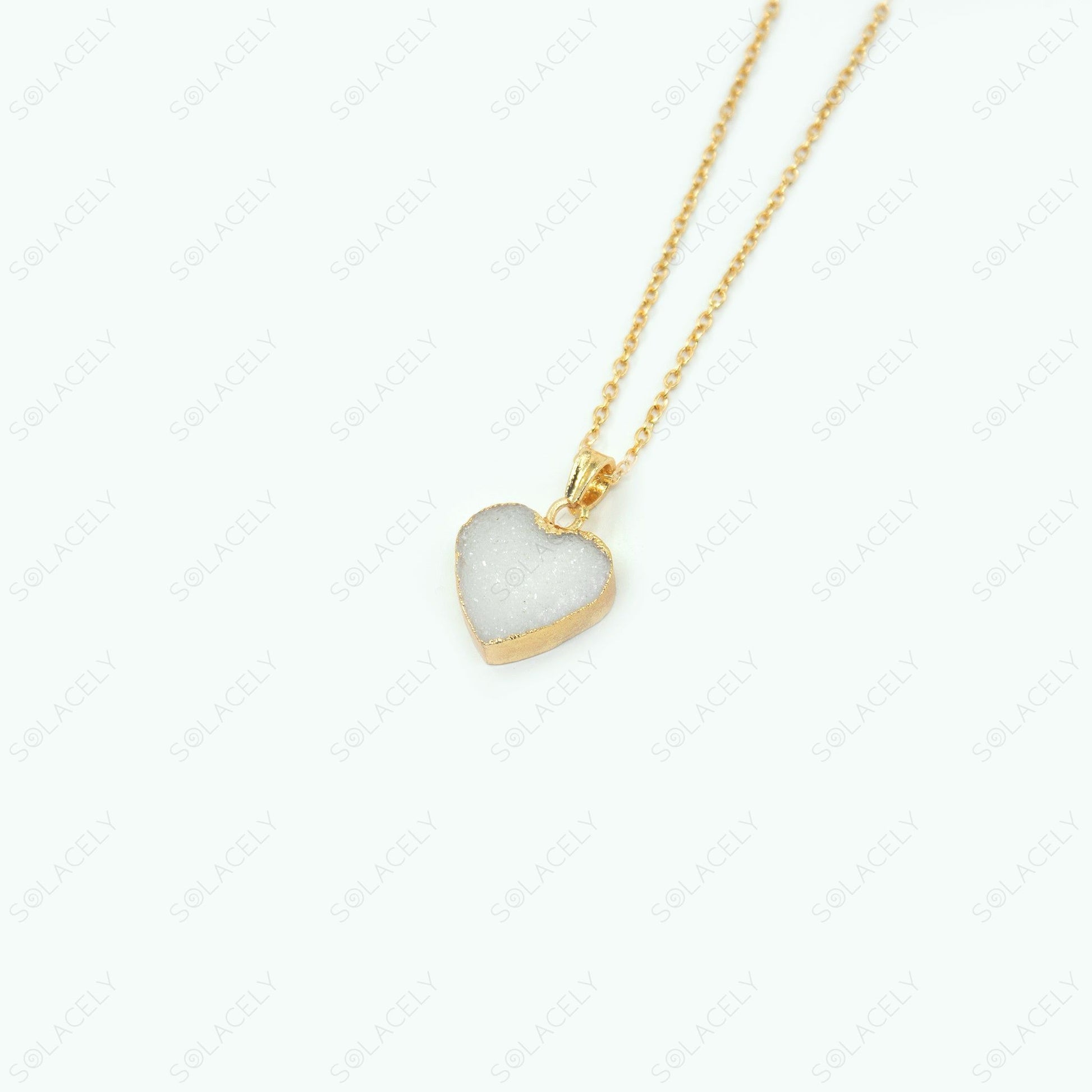 white druzy pendant for sister