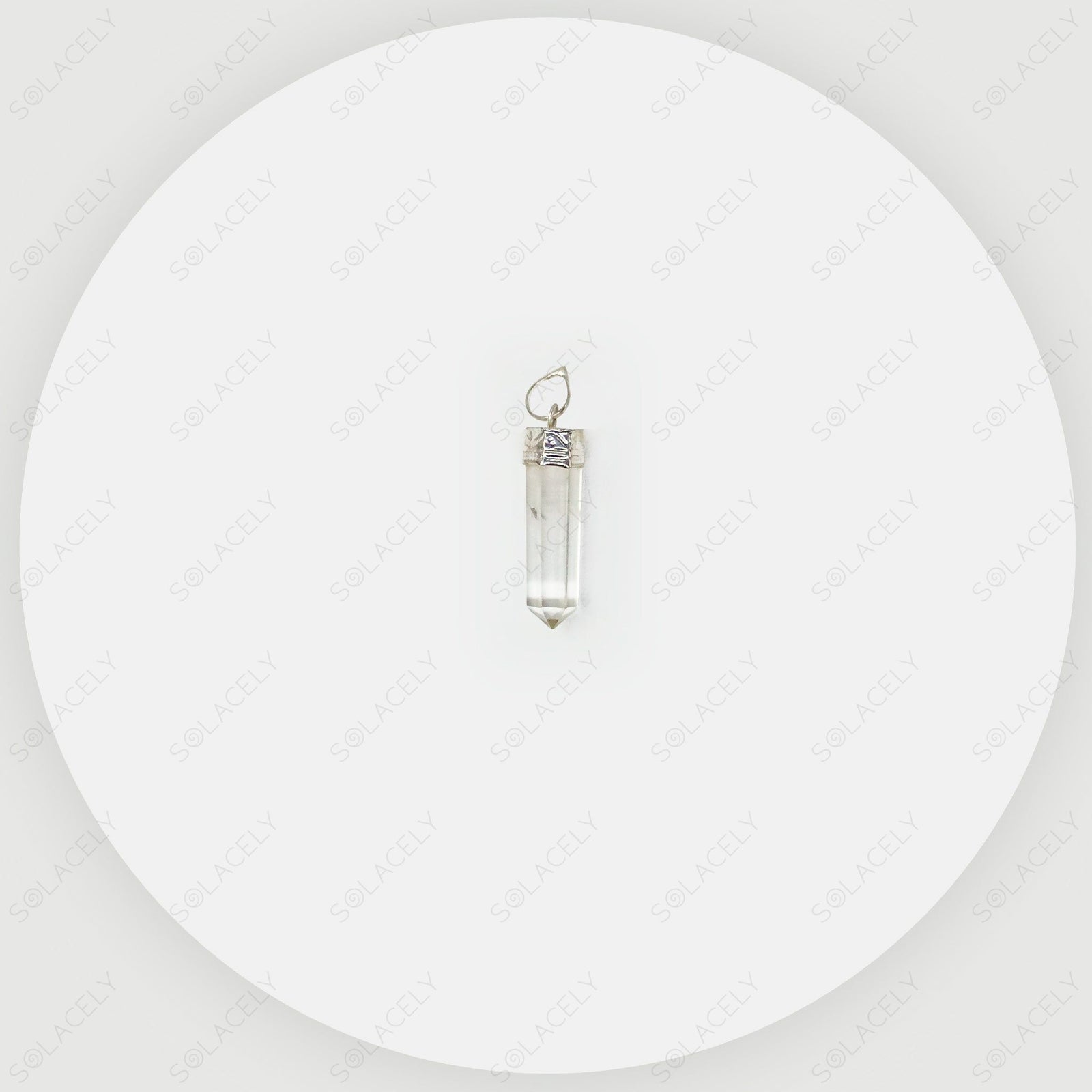clear quartz pendant necklace