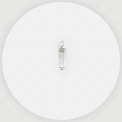 clear quartz pendant necklace
