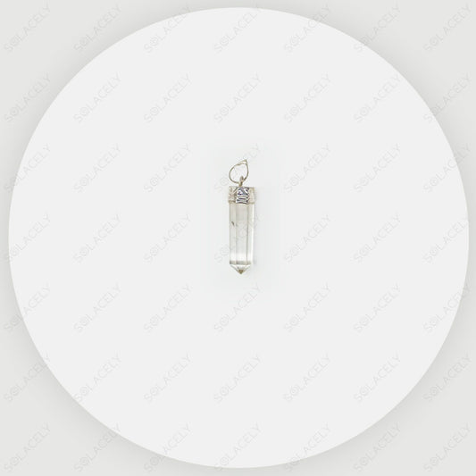 clear quartz pendant necklace