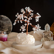 clear quartz tree with clear quartz base