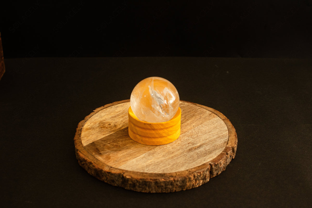 crystal clear quartz sphere ball