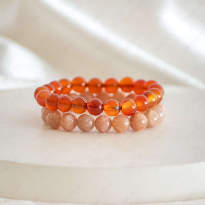 carnelian and sunstone 8mm creativity bracelet sets