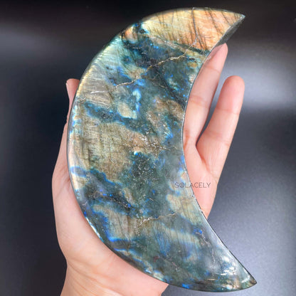 crescent moon labradorite