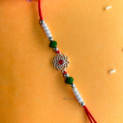 Handmade Sterling Silver Chakra Rakhi
