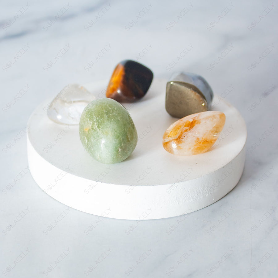 prosperity and luck tumbled stone