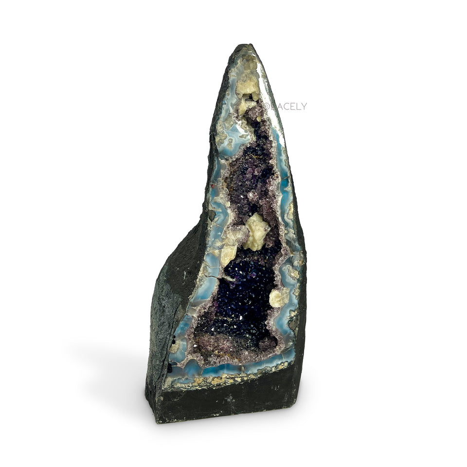 amethyst geode with calcite 22 kg
