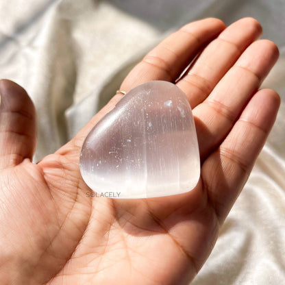 Crystal Heart Made of Selenite