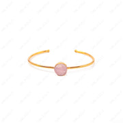 rose quartz bangle bracelet