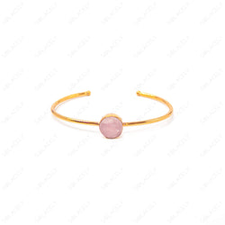 rose quartz bangle bracelet