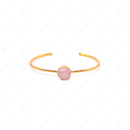 rose quartz bangle bracelet
