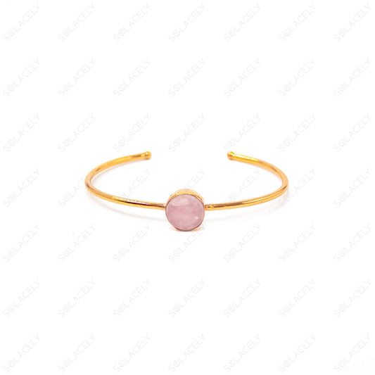 rose quartz bangle bracelet