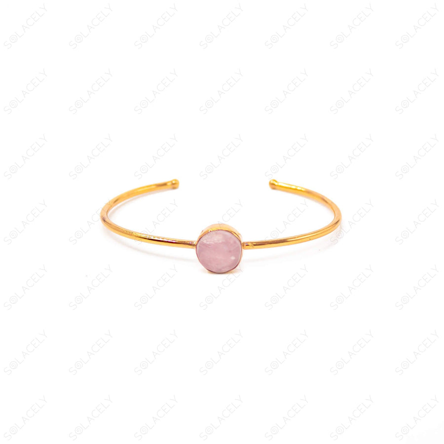 rose quartz bangle bracelet