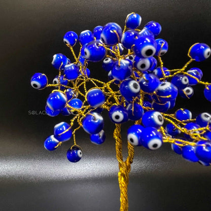 Crystal tree with evil eye base