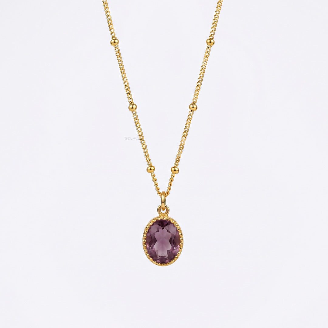 Dainty amethyst necklace