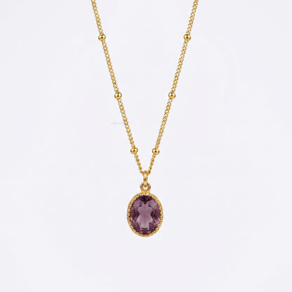 Dainty amethyst necklace