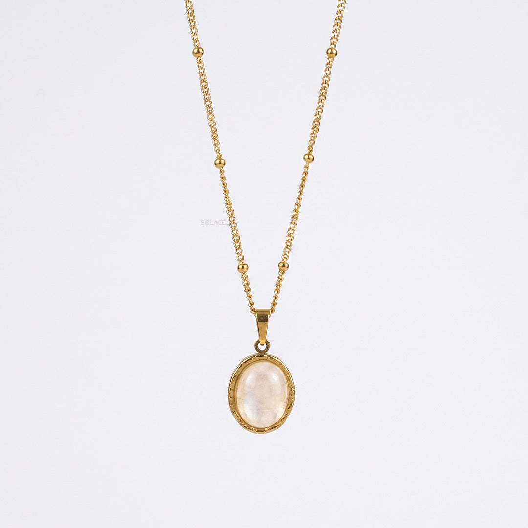 Dainty rose quartz necklace