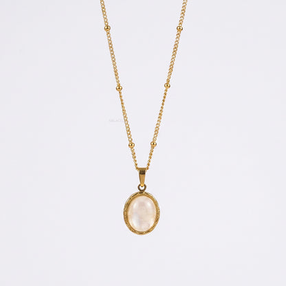 Dainty rose quartz necklace