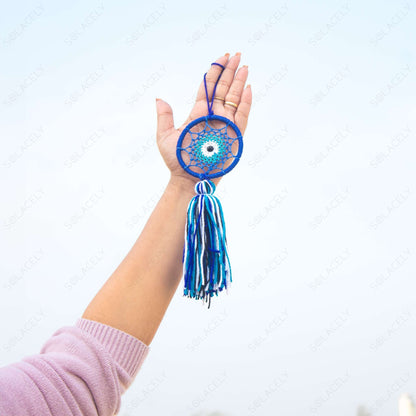 blue dream catcher for wall hang