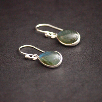 drop earrings labradorite sterling silver