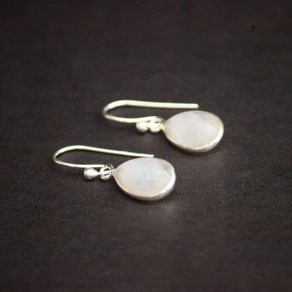 drop earrings moonstone sterling silver 