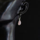 drop earrings rose quartz sterling silver