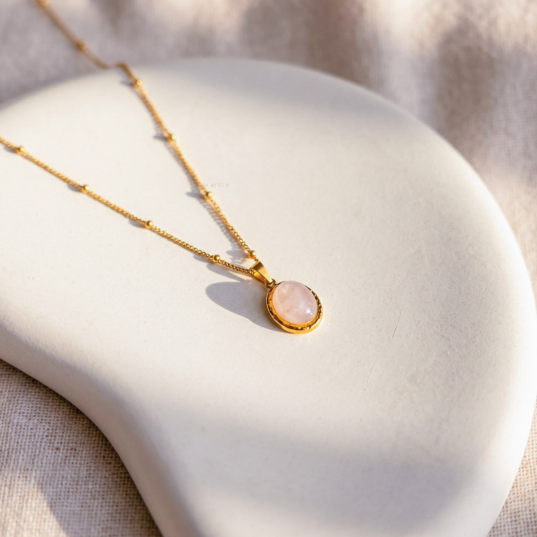 Elegant rose quartz jewelry piece