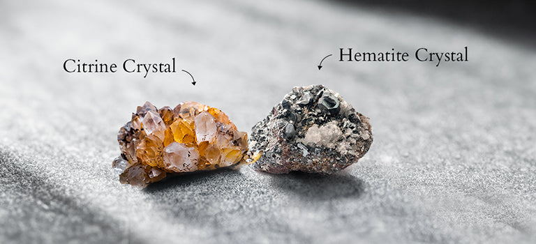 citrine and hematite combination