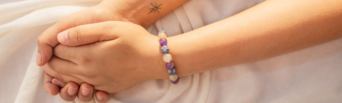 amethyst, sodalite and citrine crystal
