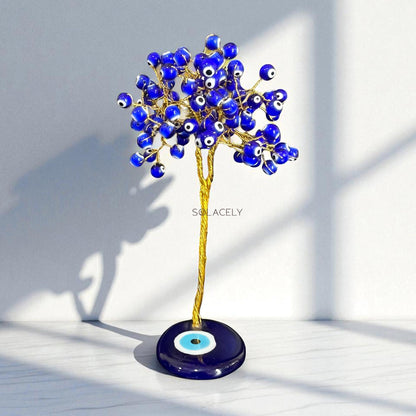 Evil Eye Crystal Tree With Evil Eye Base