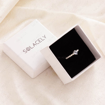 faceted aquamarine ring sterling silver