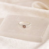 faceted smoky quartz sterling silver ring