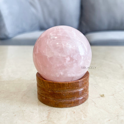 gemstone rose quartz sphere