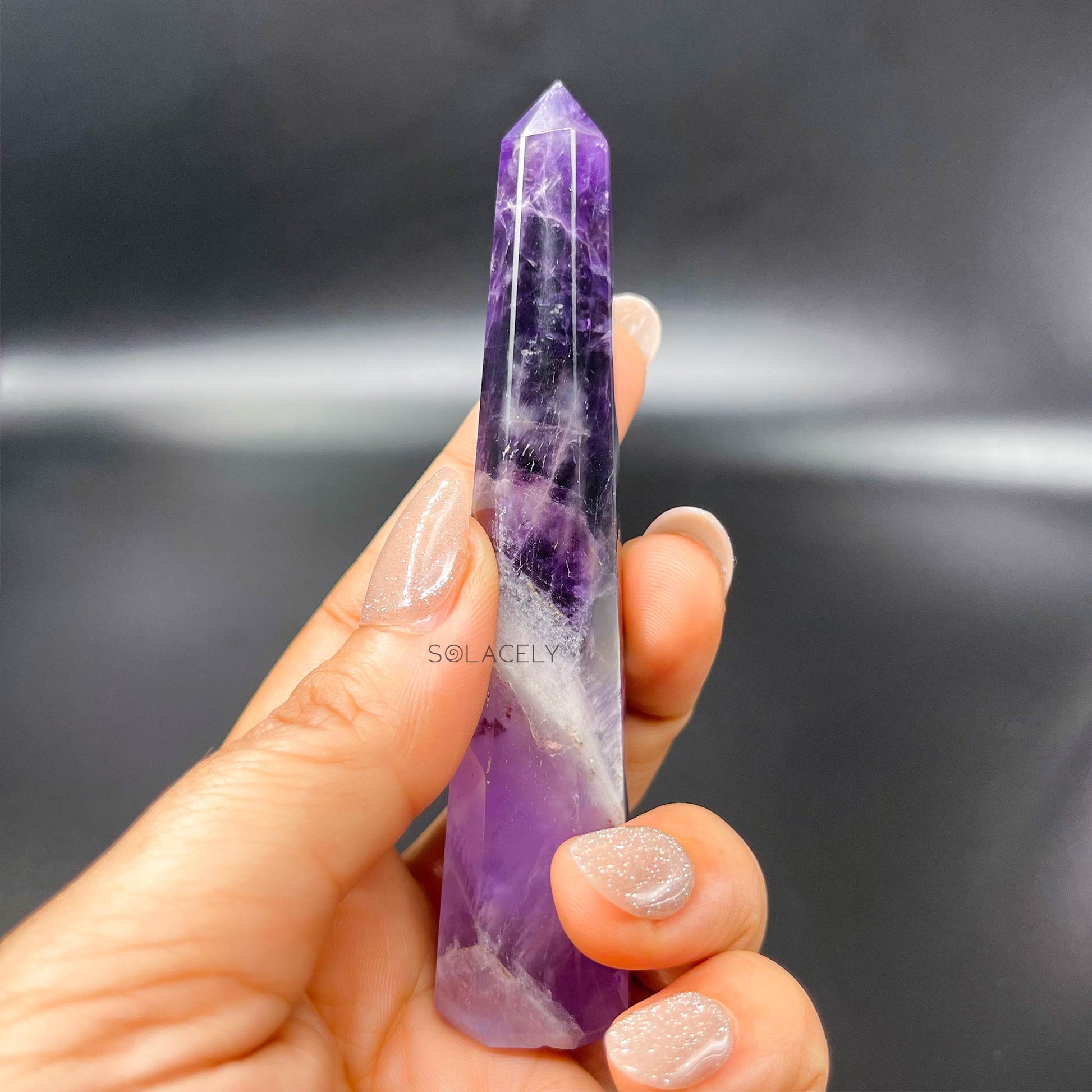 genuine amethyst crystal wandtower