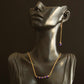 gold plated amethyst necklace and earring set
