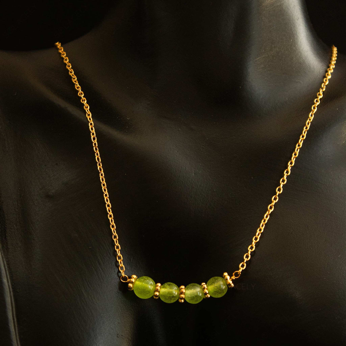 gold plated peridot jewelry set