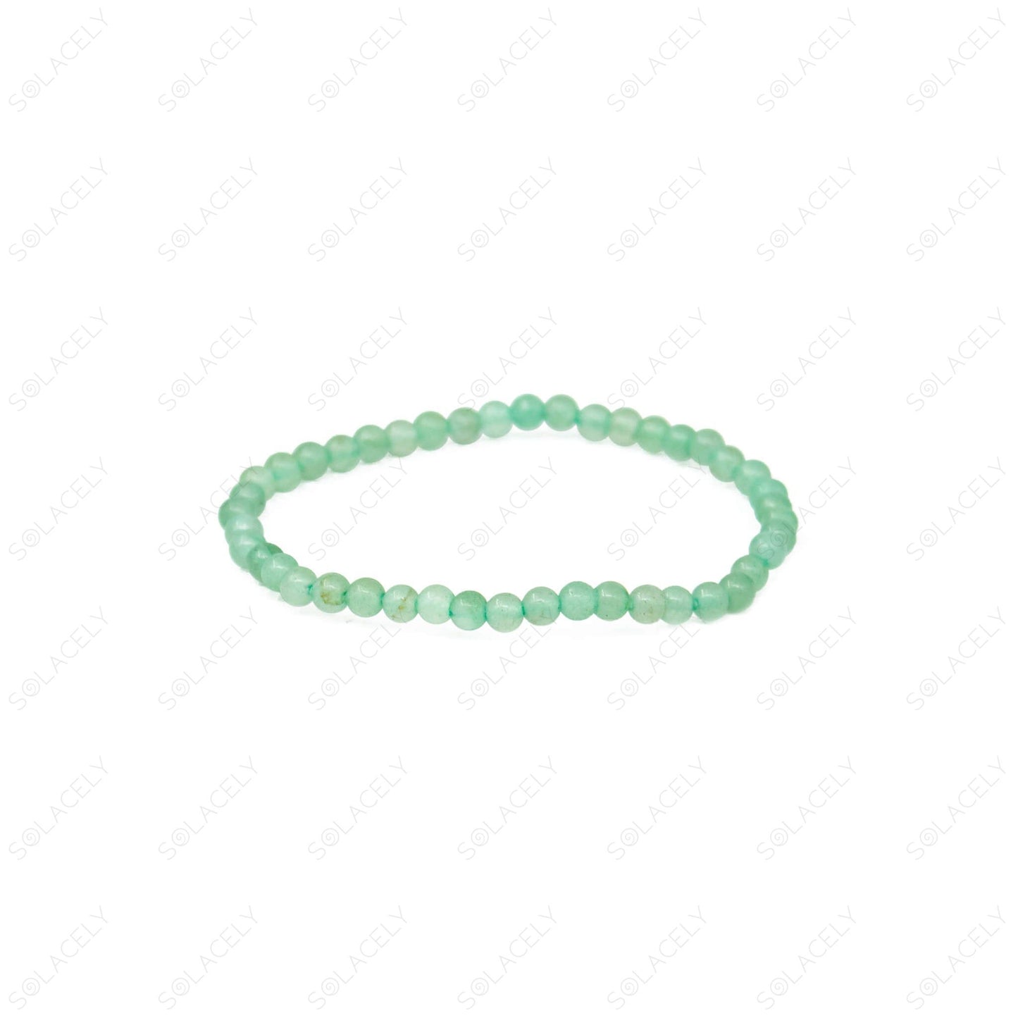 green aventurine 4mm bead bracelet