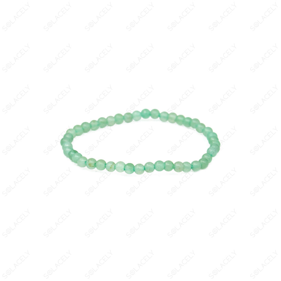 green aventurine 4mm bead bracelet