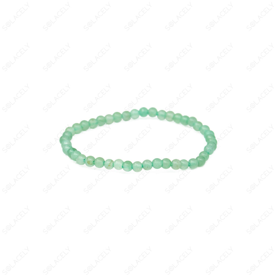 green aventurine 4mm bead bracelet